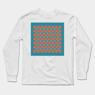 Stylized Flowers Motif Pattern 1 Long Sleeve T-Shirt